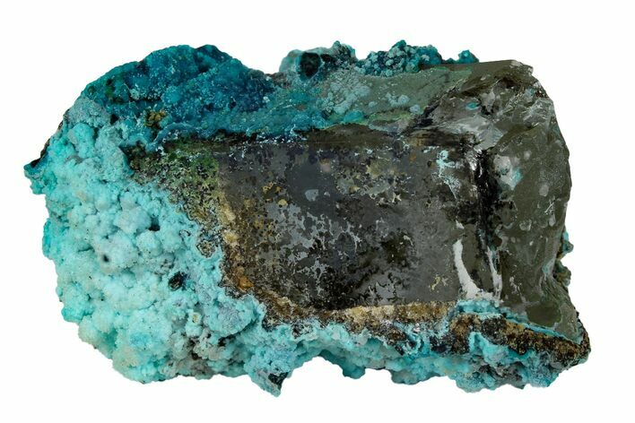 Chrysocolla on Quartz Crystal - Tentadora Mine, Peru #169249